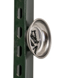 4 Stainless Steel Magnetic Parts Tray attached to a green pole, holding various screws securely.