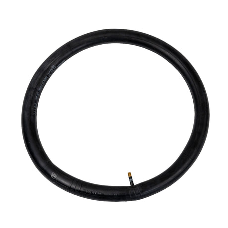 18x1.75-2.125 Heavy Duty Thorn Resistant Bicycle Inner Tube with Straight Schrader Valve, featuring a black rubber tube with a central hole, ideal for replacing worn-out bike inner tubes.