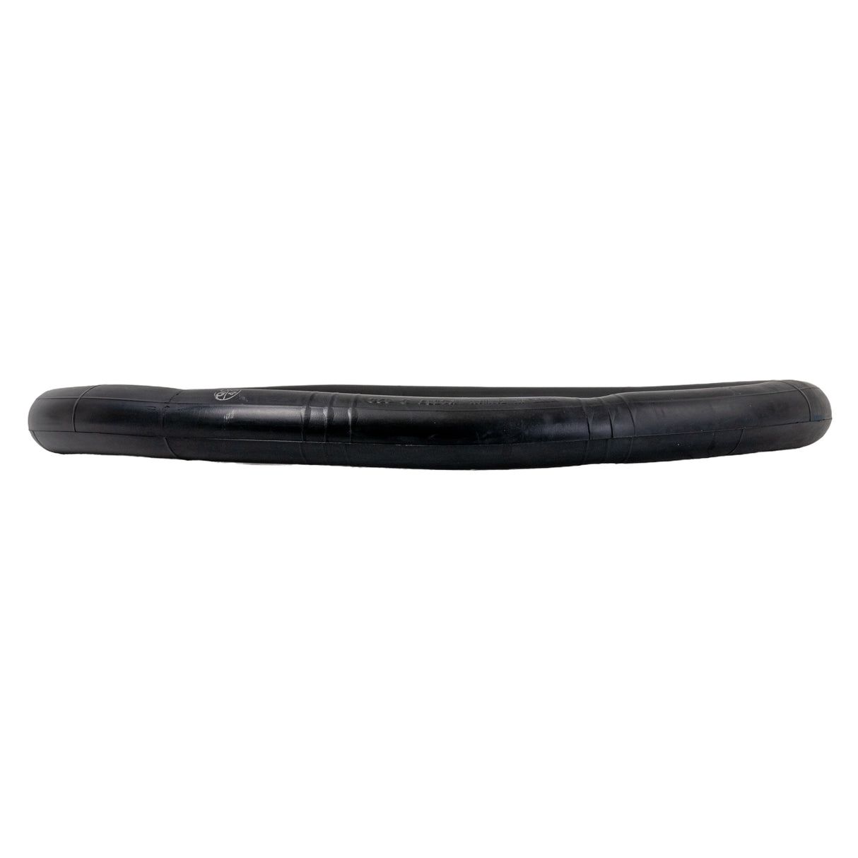 18x1.75-2.125 Heavy Duty Thorn Resistant Bicycle Inner Tube with Straight Schrader Valve, close-up view of a black rubber inner tube, ideal for replacing worn-out bike parts.