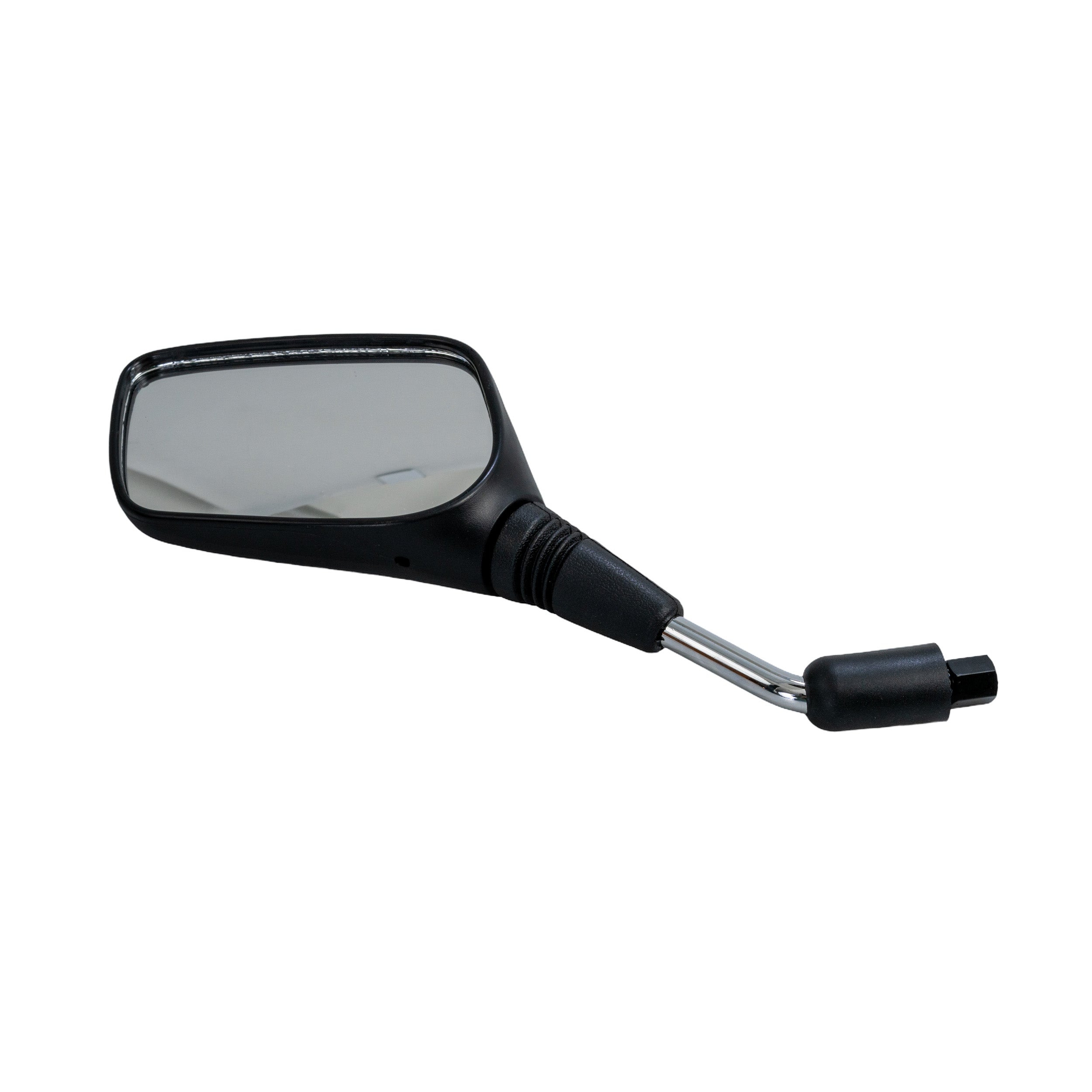 Mirror Set for the Golden Eagle (GR595) Mobility Scooter, featuring a close-up of a black and silver side mirror, highlighting its sleek design and easy installation for enhanced safety and style.