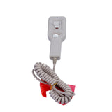 Hand Control with Quick Release for Infinite Position Mega Motion LC-100X Lift Chair (ELEASMB5360 / ELEASMB5362), featuring a grey cord, white button, and coiled cord, designed for easy chair adjustments.