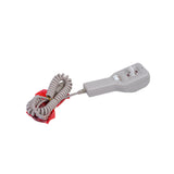 Hand Control with Quick Release for Infinite Position Mega Motion LC-100X Lift Chair, showing a grey corded remote with buttons, connected via a coiled cable, on a red background.