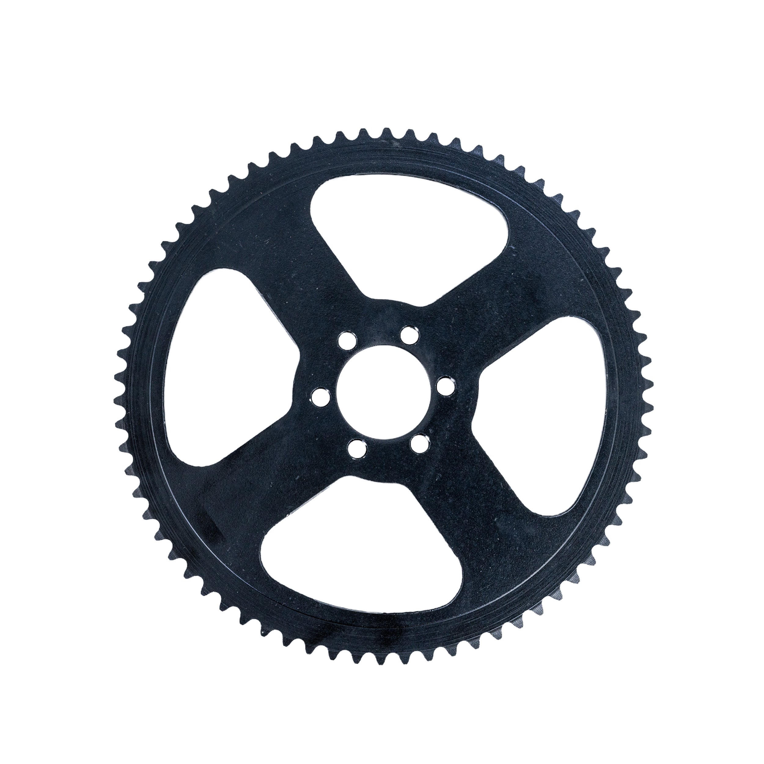 #35 Chain 70 Tooth Sprocket for Baja Doodle Bug Mini Bike (Blitz, Dirt Bug, Racer). The image shows a black metal gear with a central hole, suitable for #35 size motorsports chains.