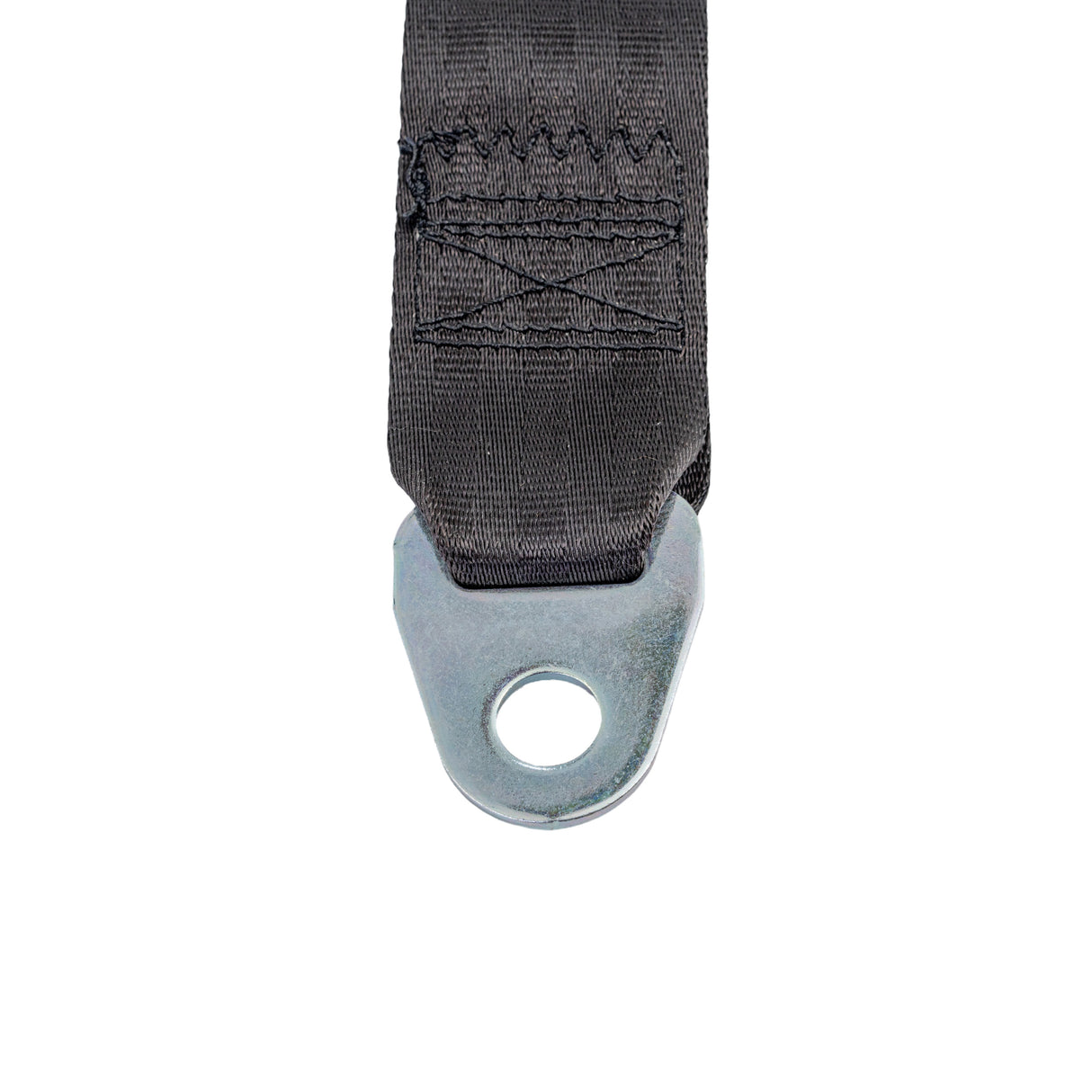 60 Seat Belt for the Pacesaver Scout M1 featuring a black nylon strap with a metal eye and an auto-style push button buckle for secure attachment.