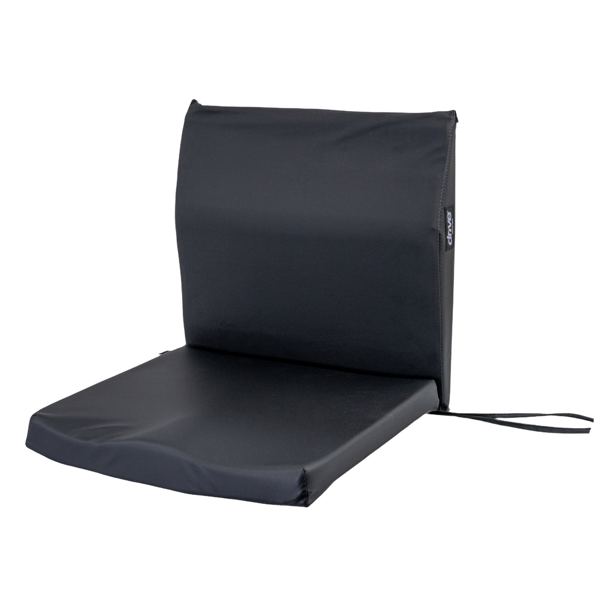 Seat & Back Cushion Kit for 18 Wide Drive Medical Wheelchairs featuring a black cushioned seat and backrest designed to enhance comfort for wheelchair users.