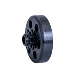 Clutch Assembly with 3/4 Shaft for 6.5 Hp Manco Dingo Go-Karts, featuring a black metal wheel with a 10 tooth sprocket, suitable for various go-karts and small utility engines.