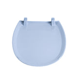 Round Toilet Seat with Lid for Drive Medical Commodes, featuring two hinges for secure attachment.