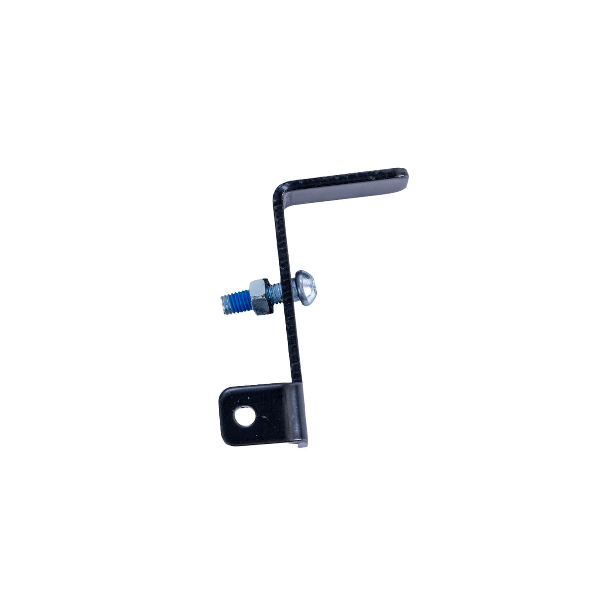 Right Wheel Brake Lock for the Drive Medical Nitro DLX Rollator (RTL10266CH-HS/RTL10266BL-HS), featuring a sturdy black metal piece with an attached bolt and nut.