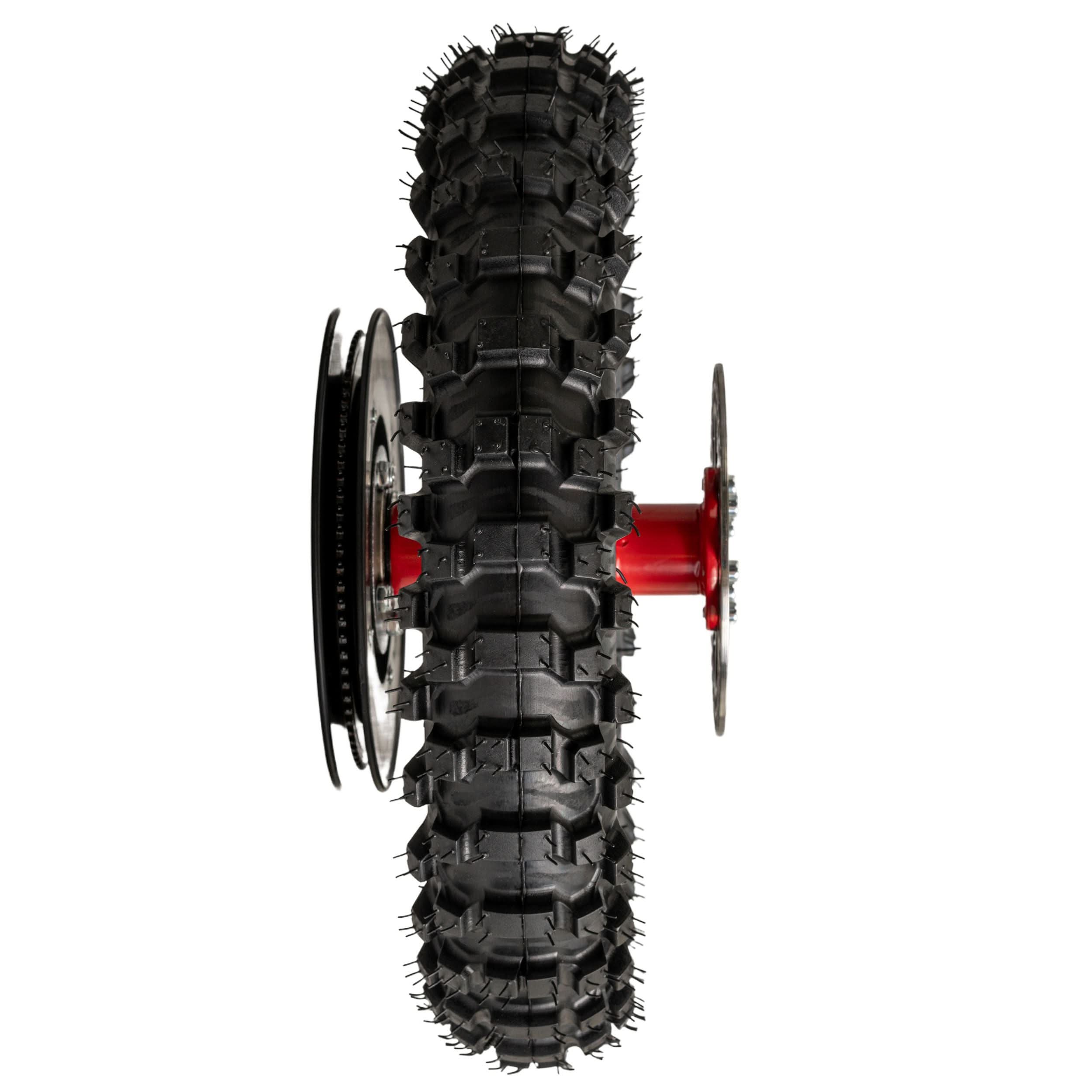 Complete Rear Wheel with Red Hub for the Razor SX500 McGrath Dirt Rocket (Blemished)