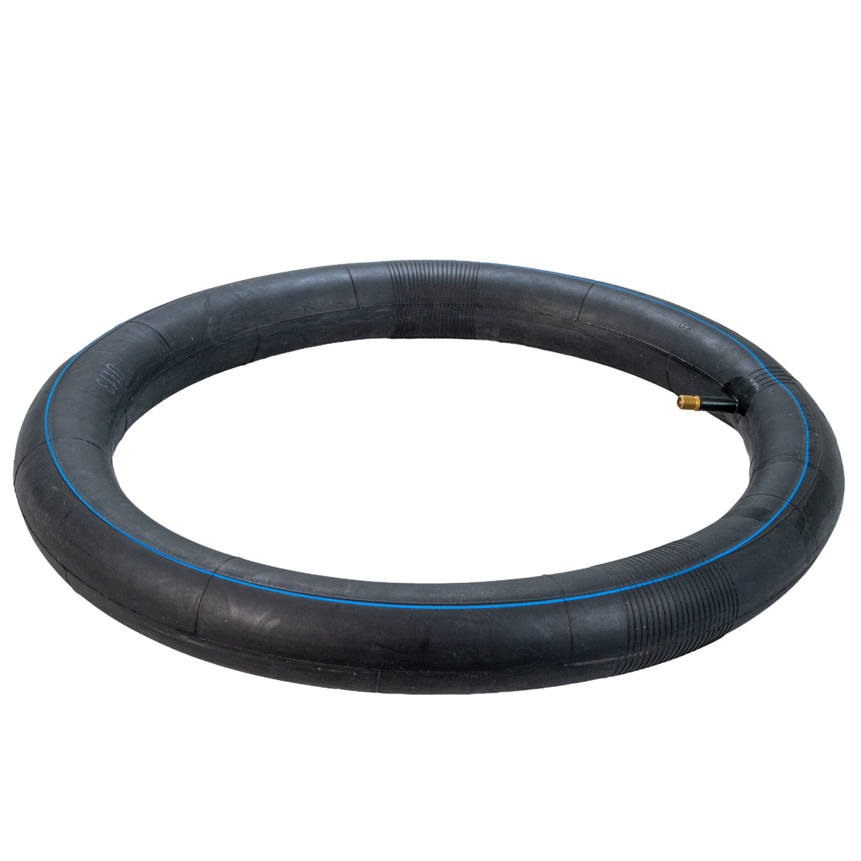 16 X 1.95/2.125 Inner Tube for the Dirtsurfer Freestyle, Razor E500S, and Razor Rebellion, featuring a black rubber tube with blue lines, ideal for electric scooters and inline boards.