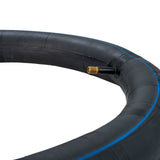 16 X 1.95/2.125 Inner Tube for the Dirtsurfer Freestyle, Razor E500S, and Razor Rebellion, featuring a close-up of the tire with a blue line and gold metal connector.