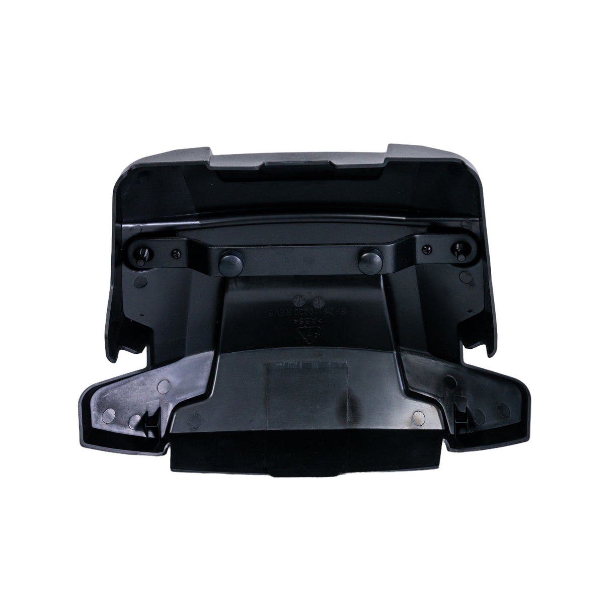 Rear Battery Shroud Door for Jazzy Elite 14 & Elite HD Power Chairs, a black plastic rear body panel designed to cover and protect the battery tray, ensuring durability and safeguarding the batteries.