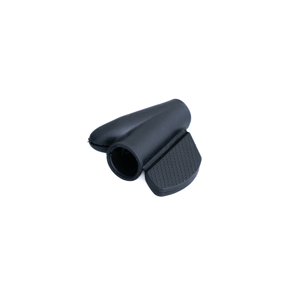 1 Meter Cable Protector, a black rubber object with a hole, designed for versatile cable management with a 10 mm inside diameter, suitable for cutting to desired length.