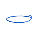 1 Meter Cable Protector featuring a blue, spiral design. Ideal for managing multiple wires in various settings, its 10 mm diameter accommodates several cables, and it can be trimmed to fit specific lengths.