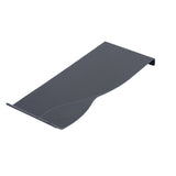 Right Full-Length Fixed Height Clothing Guard for Invacare Tracer & 9000 Series Wheelchairs, a black plastic shield with a curved edge, designed to mount under armrest pads for protection.