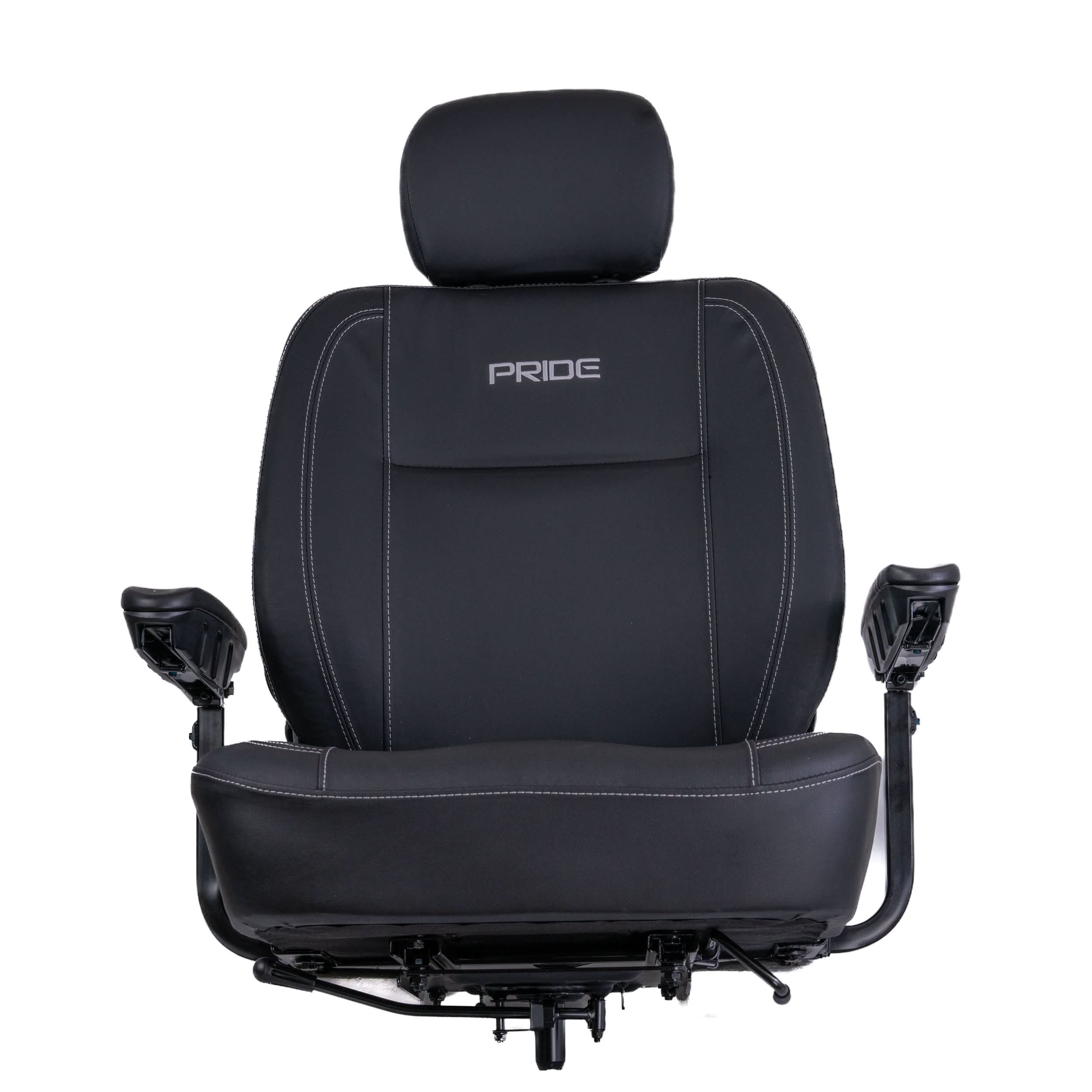 Pride SET2200730 high-back Ultra-Comfort seat assembly with armrests, headrest, and lap belt, side profile view
