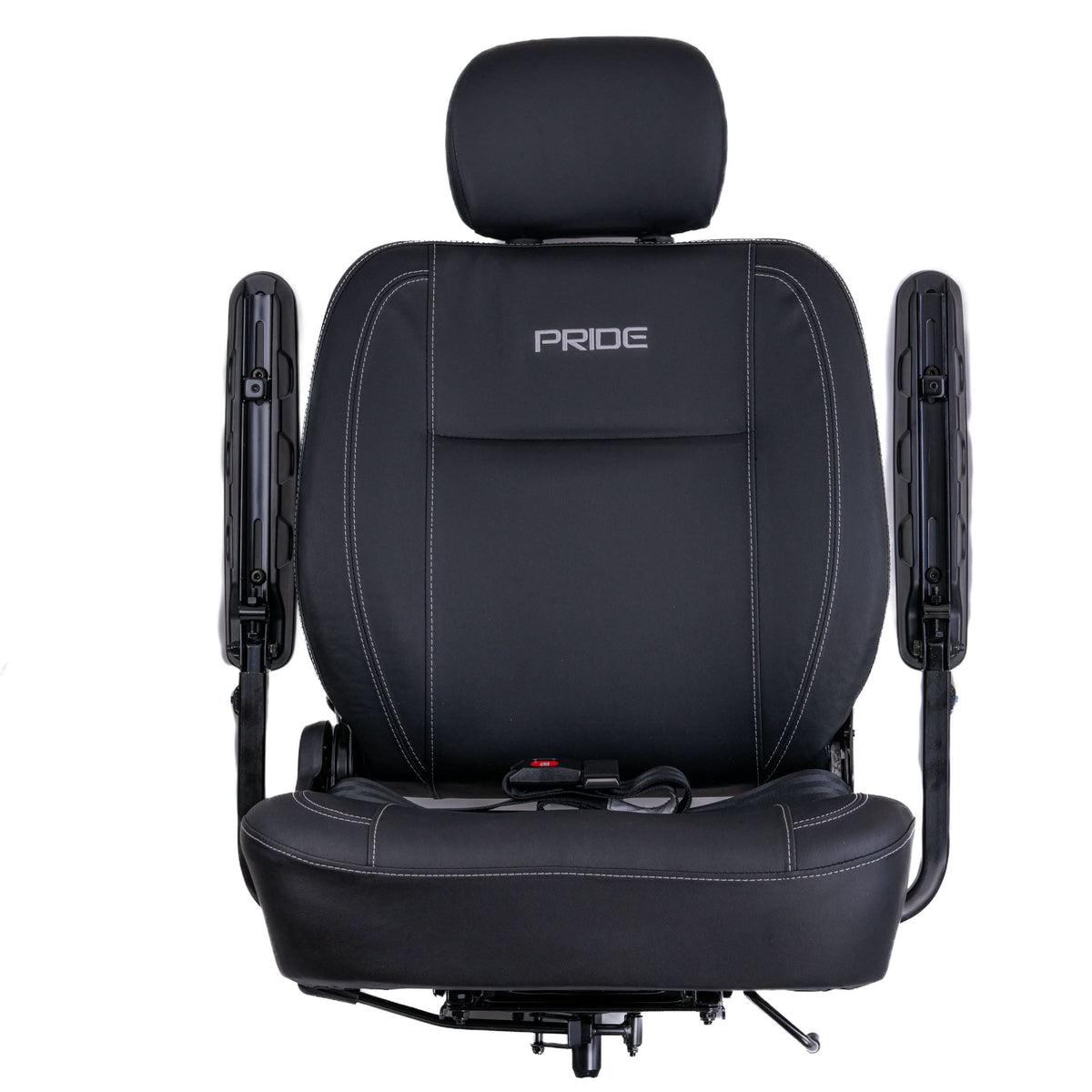 Pride Ultra-Comfort seat assembly with padded armrests and headrest for Pursuit and Victory scooters