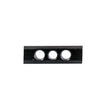 Lower Adjustment Flat Nut for Quantum Center Mount Footplates, black rectangular object with two mounting holes for adjusting height on footplates.