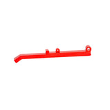 Red Pivot Lever for GOTRAX Apex, Apex LE, Apex XL, GXL V2, & XR Elite Electric Scooters; a red metal lever with multiple holes, machined from alloy bar, used to unlock the folding mechanism.