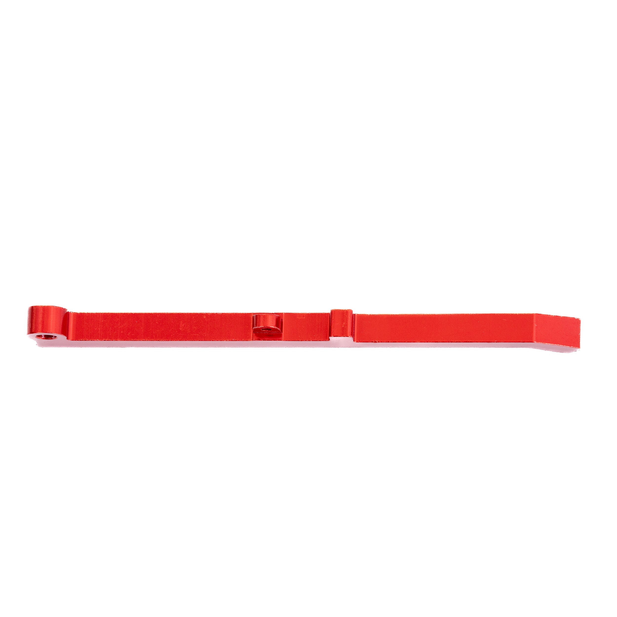 Red Pivot Lever for GOTRAX Apex, Apex LE, Apex XL, GXL V2, & XR Elite Electric Scooters, a red plastic strap with holes, used to unlock the folding mechanism of the scooter.