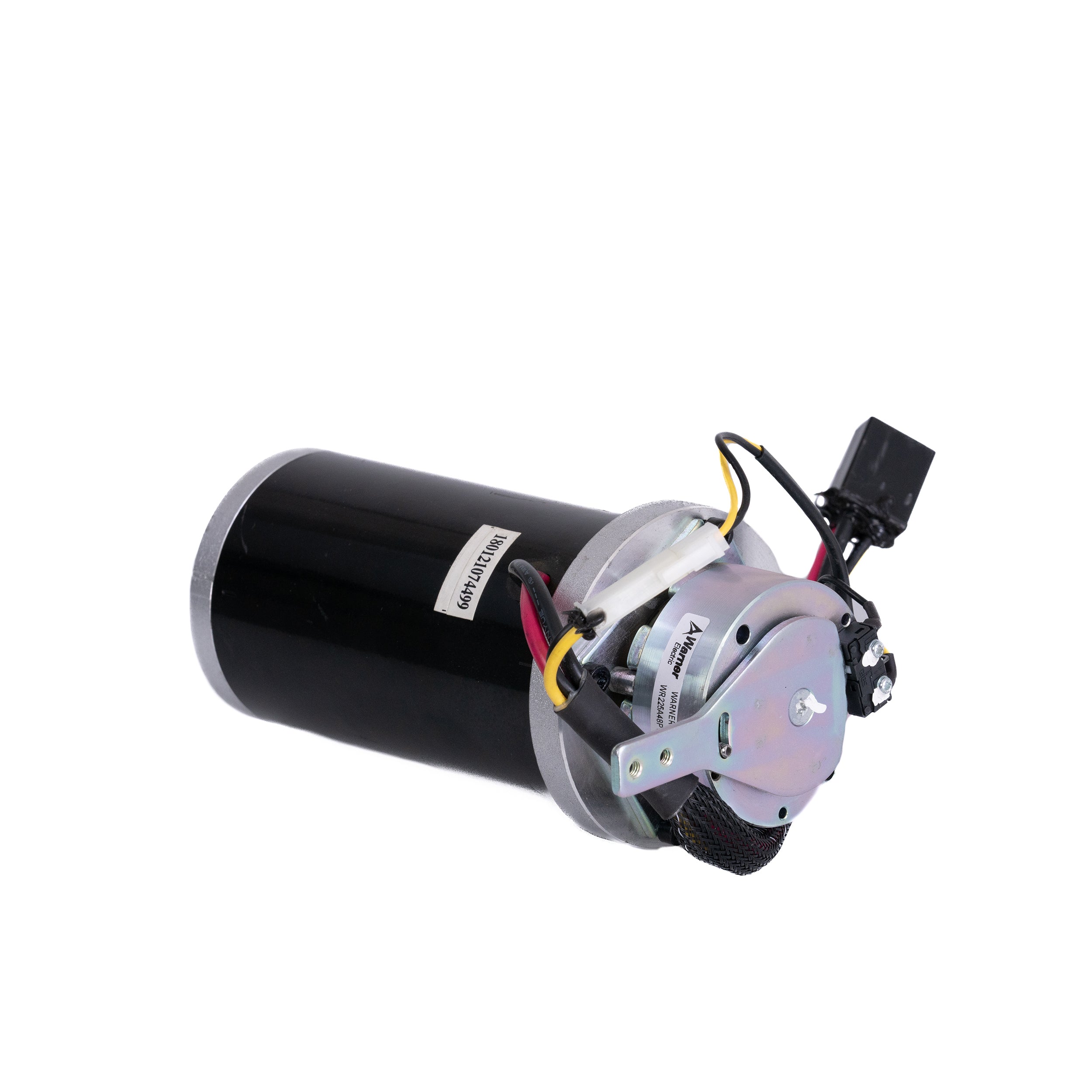 Motor with Brake Assembly compatible with Pride Travel Pro (SC36), featuring a black and silver electric motor with visible wiring and a white sticker with black numbers.