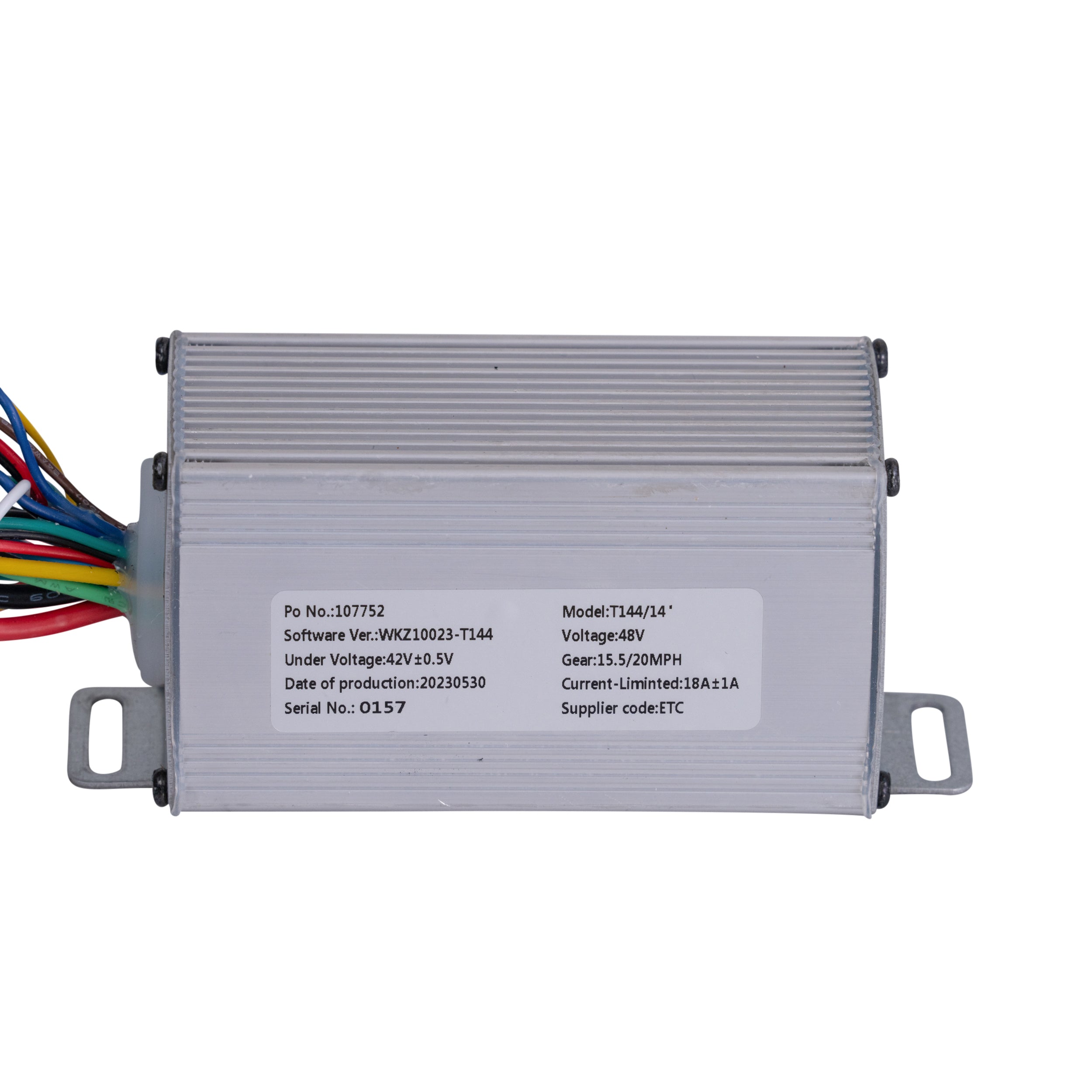 Control Module for the GOTRAX Flex Electric Scooter, featuring a grey box with colorful wires and connectors, essential for replacing your scooter’s controller, ensuring optimal performance and reliability.