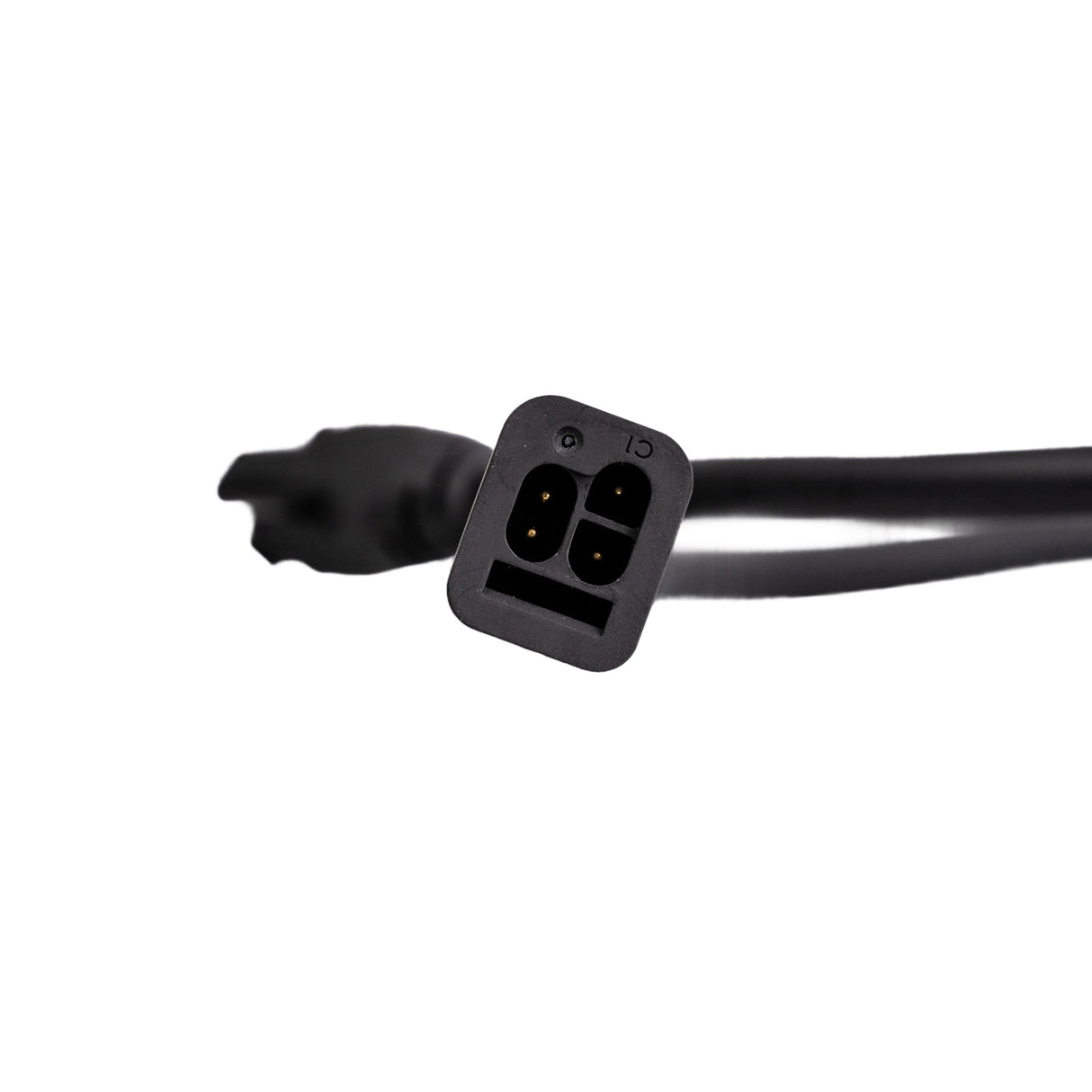 Dynamic LiNX Bus Extension Cable for the Jazzy Elite HD, showing a 15 black electrical cord with a male and female 4-pin connector, featuring durable rubber coating and secure push clips.