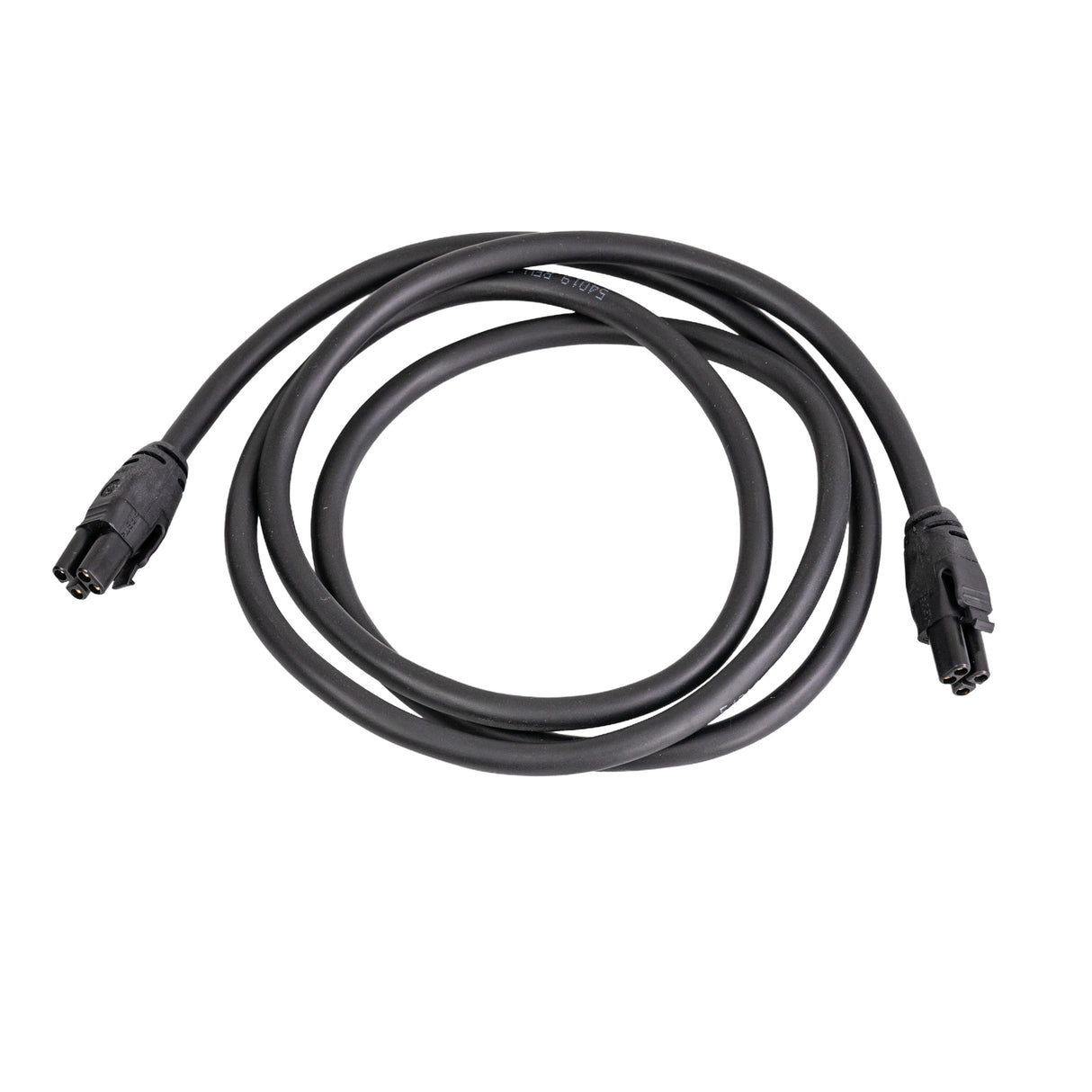 Dynamic LiNX Bus Cable for Jazzy EVO 614, EVO 614HD, & Elite HD Power Chairs, featuring two male 4-pin connectors with push clips and a durable rubber outer coating.