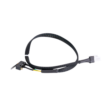 Left Suspension Switch Harness for Jazzy Air & Air 2 Power Chairs, featuring a black cable with white connectors and a braided outer shell for wire protection.