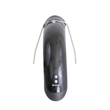 Front Fender for the GOTRAX Flex Electric Scooter, a black plastic piece with a rear rubber mud flap and metal mounting strut, designed to prevent water and debris splash.