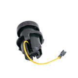 Foot Throttle for the Rollplay 12 Volt Nighthawk, a black round object with a yellow wire and a 2-wire harness with connector, designed as the electric accelerator pedal.