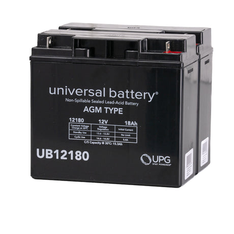 18 Ah (Half U1) 24 Volt AGM Mobility Scooter Battery Pack, featuring a black body with white text and post terminals, designed specifically for electric scooters and power chairs.