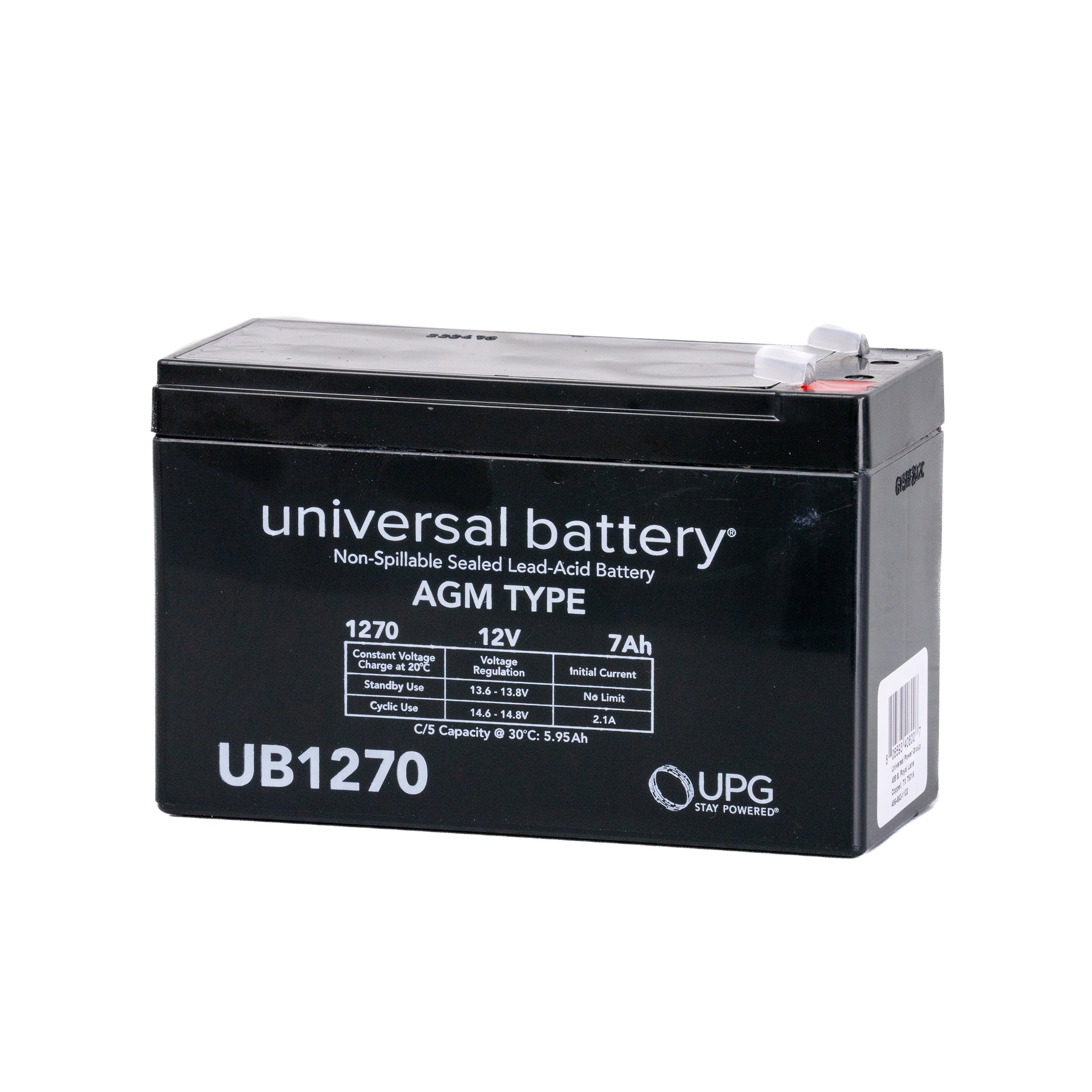 12 Volt Battery for the Pulse Revster, a black battery with white text, designed for high performance with a sealed, maintenance-free, non-spillable AGM design.