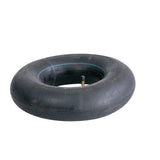 13x5.00-6 Inner Tube with Angled Valve Stem, depicted as a black tire with a hole in the middle and a blue stripe, suitable for Razor Dirt Quad ATV versions 1-18 and similar equipment.