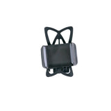 Universal Smartphone Holder for Bikes & Scooters featuring a black plastic clip with a sturdy black strap, designed for secure mounting on handlebar frames.