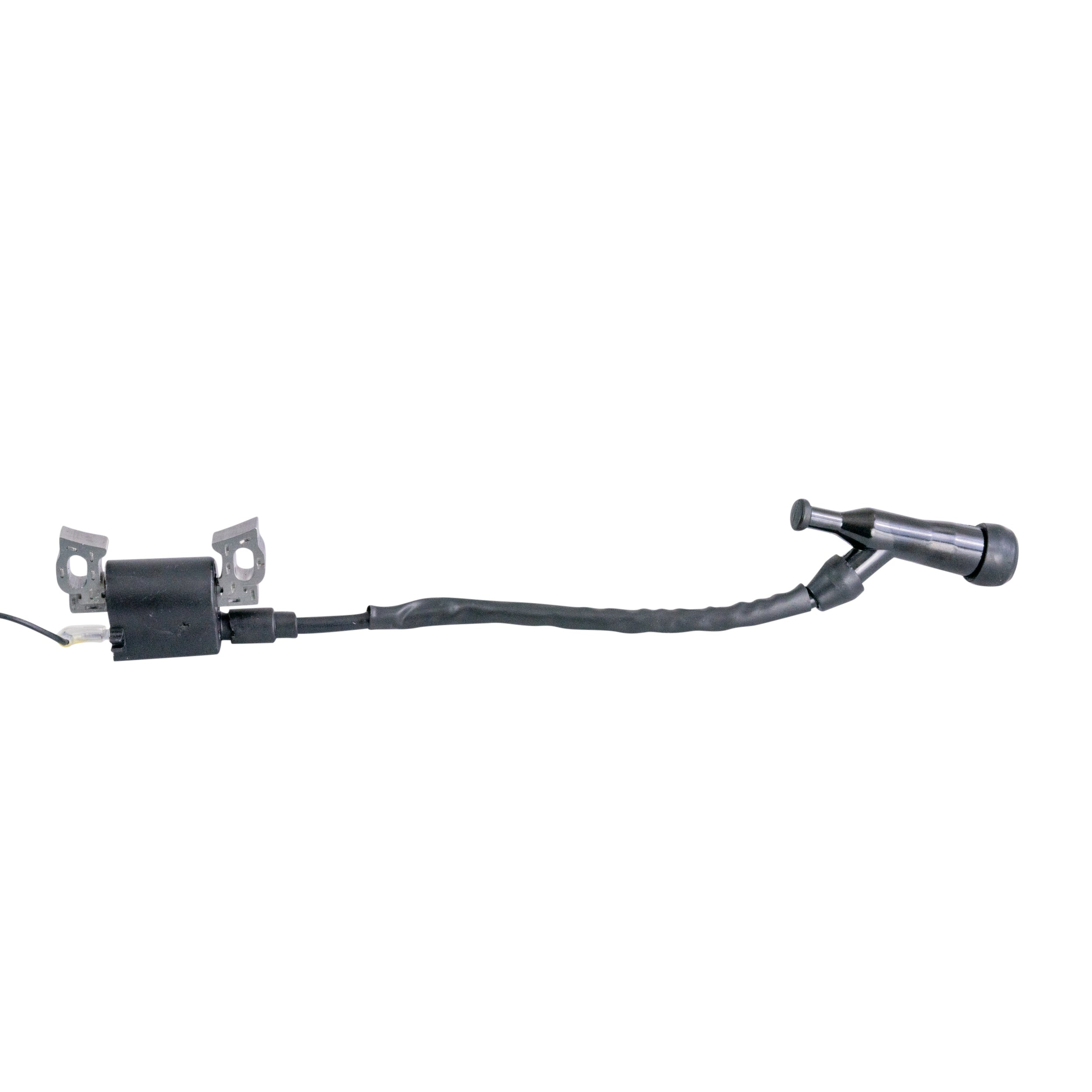 196cc 6.5 Hp (Honda GX200 Clone) Ignition Coil for the Baja Mini Bike MB165 & MB200, featuring a black wire and metal components, ideal for Baja Heat, Mini Baja, and Baja Warrior models.