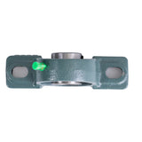 UCP205-16 Pillow Block with 1 Bearing in a heavy-duty cast iron housing, featuring a visible brass nipple for lubrication and preinstalled bearing secured by set screws.