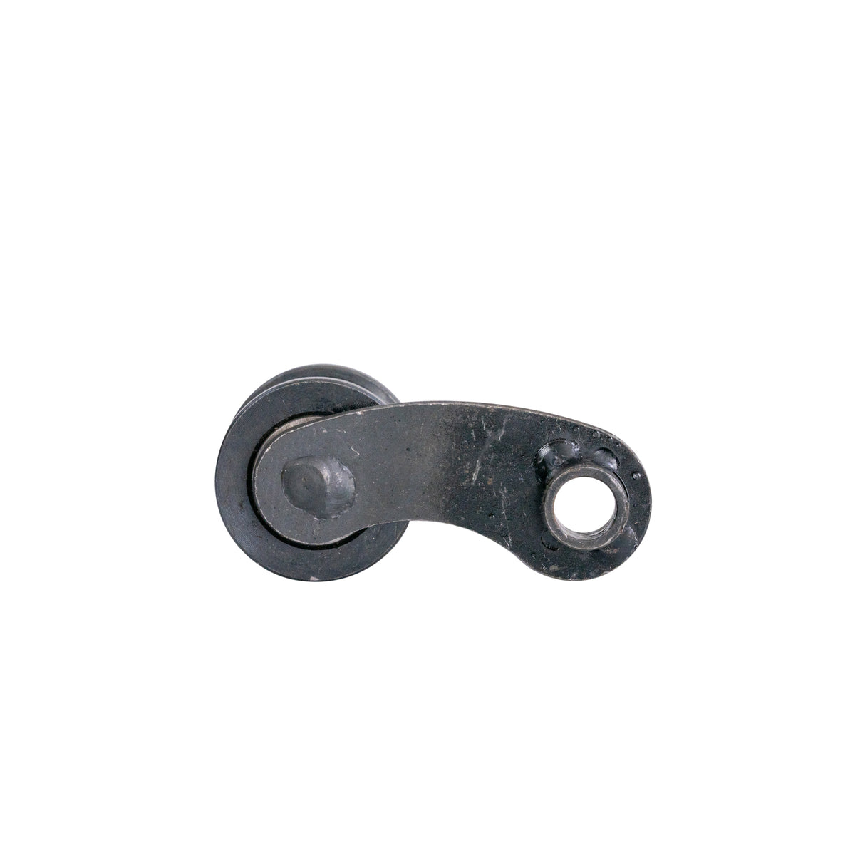 Close-up of the Original Chain Tensioner with Steel Roller for Coleman BT200X, CT200U Trail, & CT200U-EX Mini Bikes, highlighting its durable, robust steel construction and essential role in the drive system.