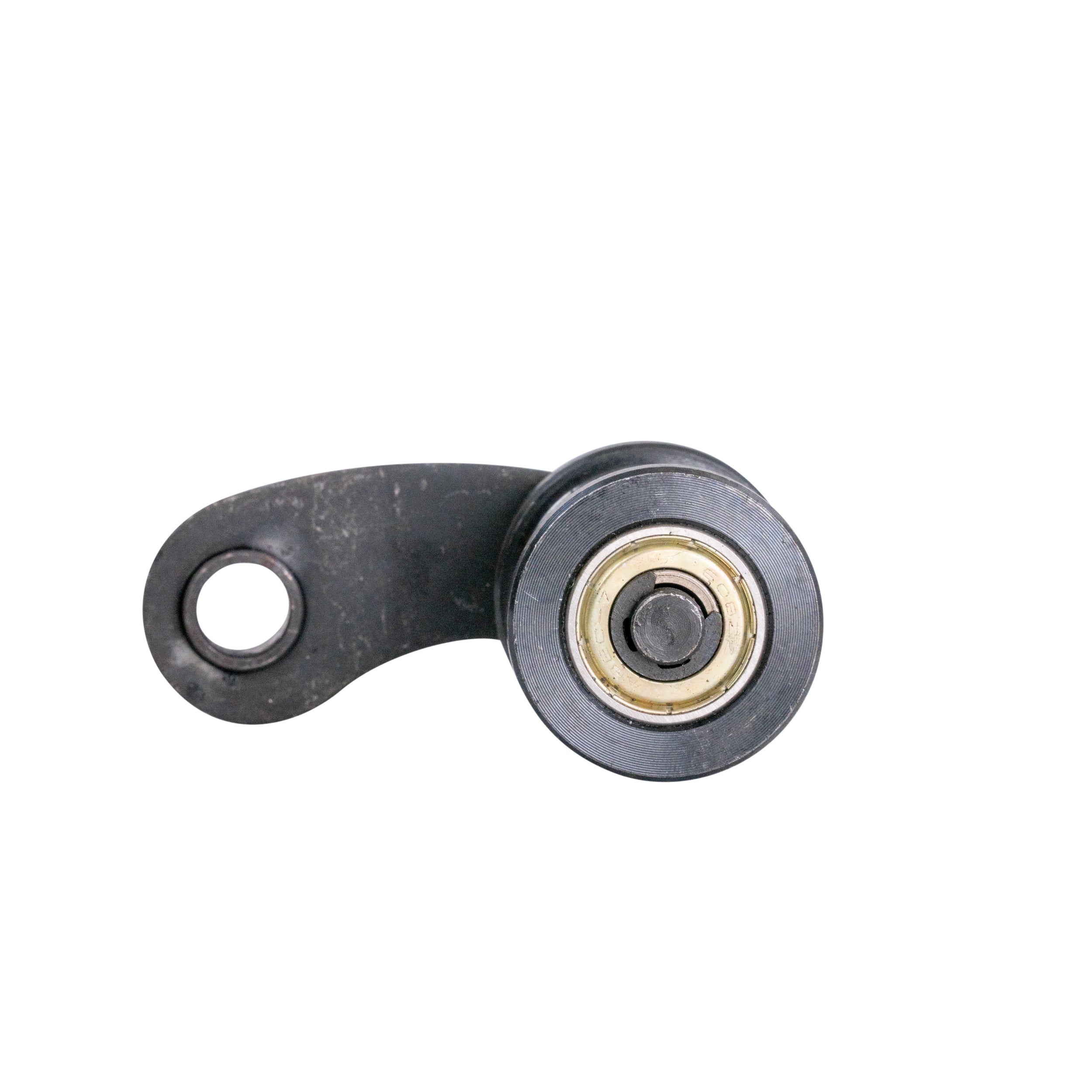 Original Chain Tensioner with Steel Roller for Coleman BT200X, CT200U Trail, & CT200U-EX Mini Bikes, showcasing a close-up of the robust steel roller and circular design essential for drive system durability.