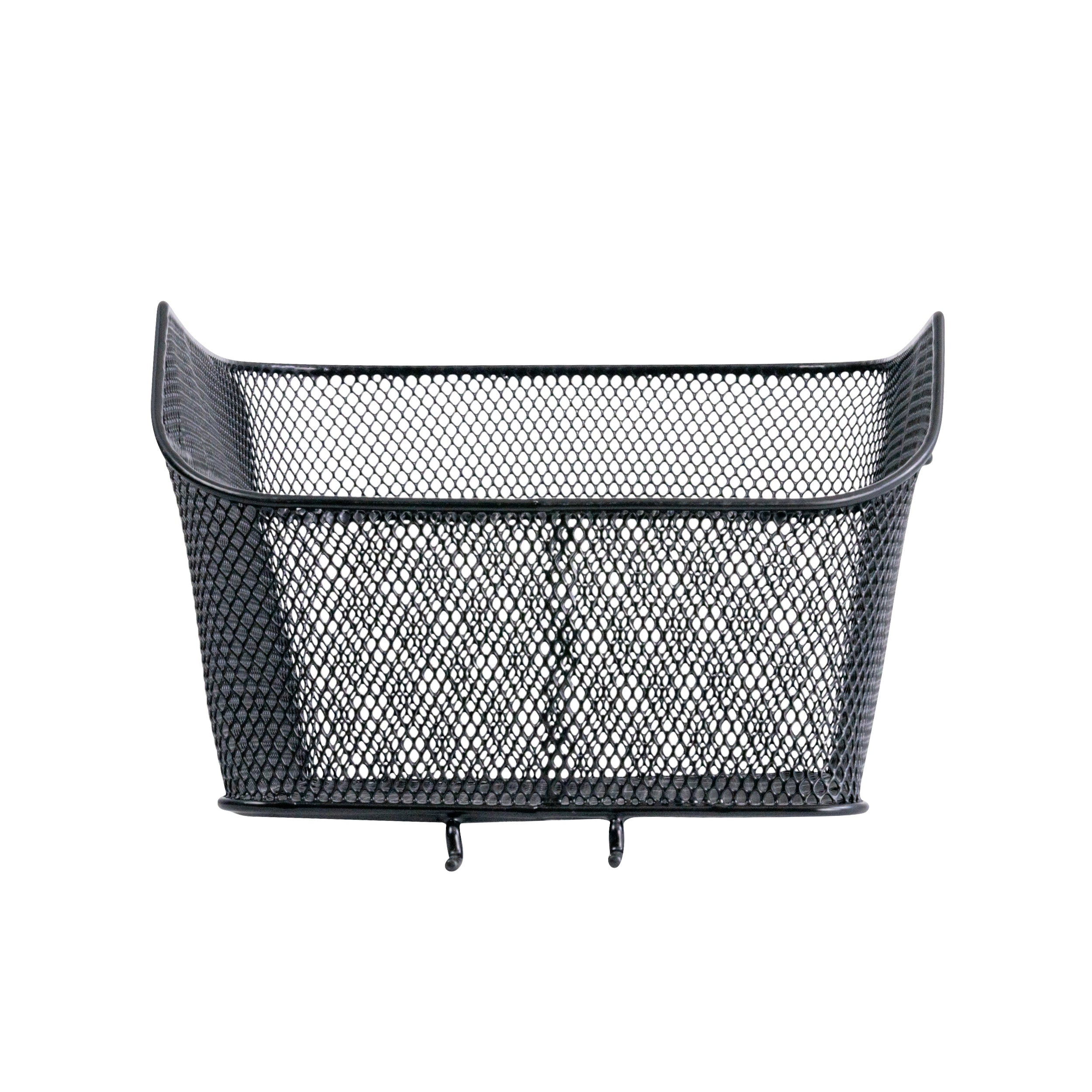 Basket with Bolt & Washer for Razor EcoSmart Metro (V2+) & EcoSmart Metro HD Scooters, featuring a black wire mesh design with hooks, ideal for carrying books, bags, and groceries.