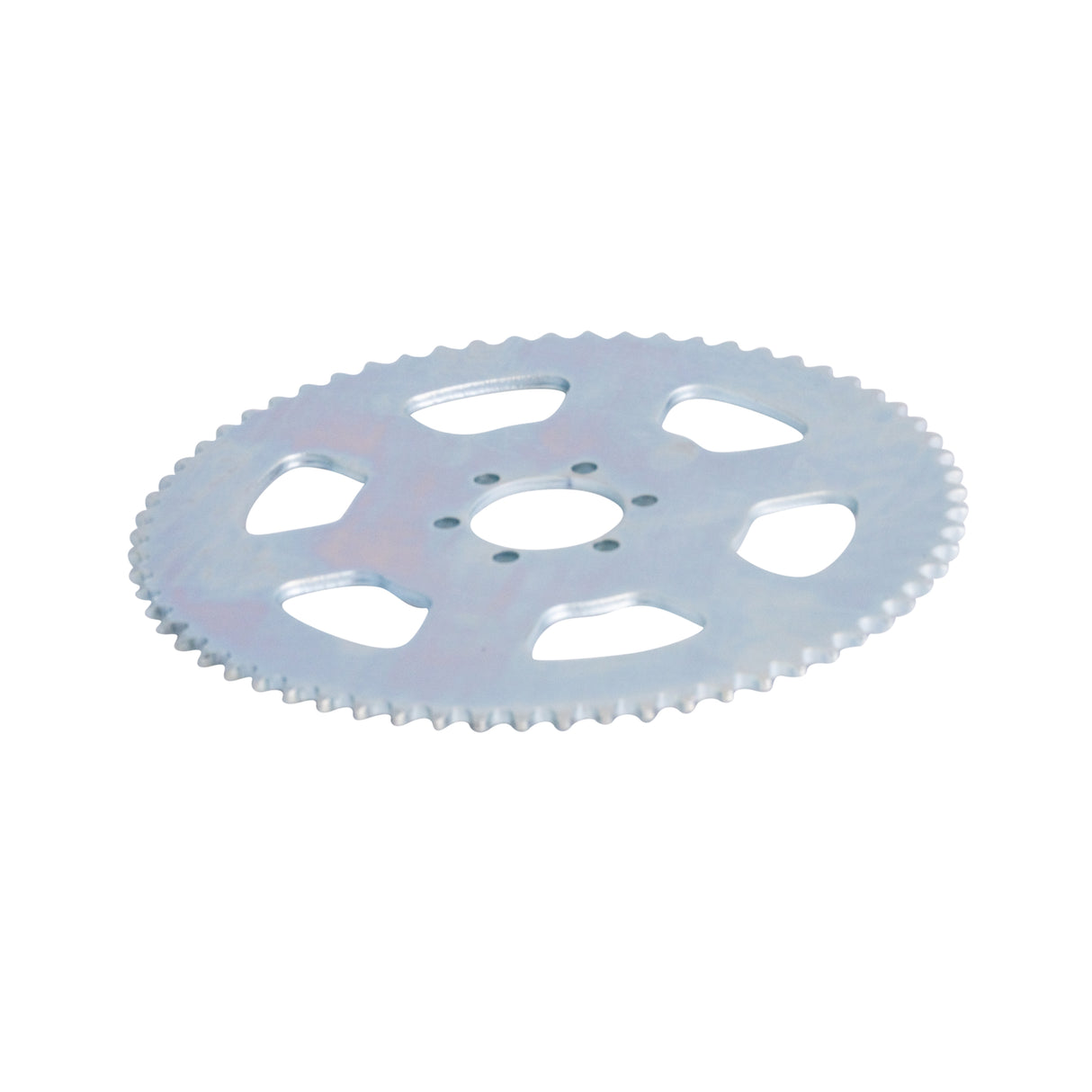 65T #35 Chain Sprocket with 1-1/2 Bore for Go-Karts, Mini Bikes, & ATVs, showing a close-up of the metal gear with multiple holes, integral to the drive assembly.