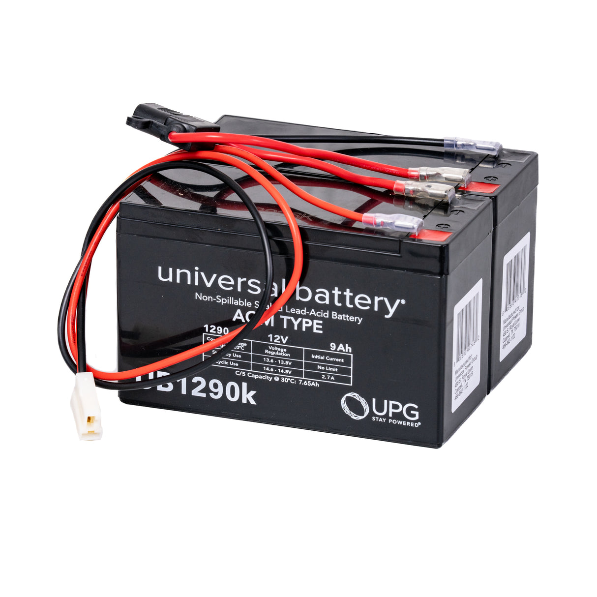 24 Volt Battery Pack for the Pulse ATV Quad Ride-On (Black & Red Version Model # 166101), featuring a black battery with red and black wires attached, and a visible barcode label.