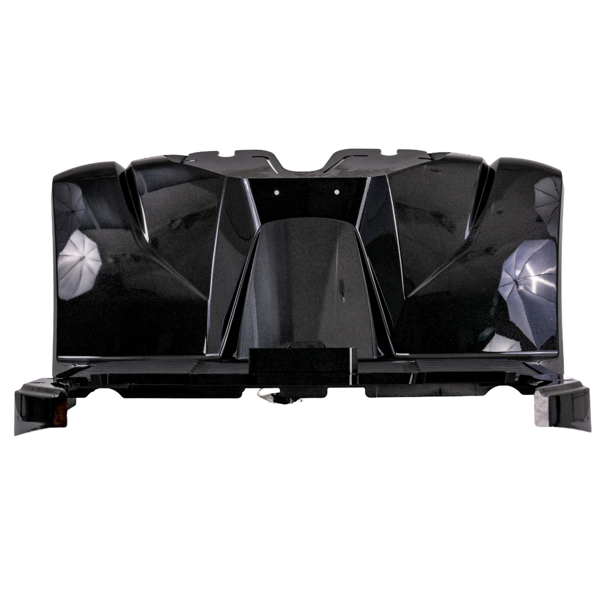 Main Shroud for the Merits Silverado Extreme (S941L) Power Chair showcasing a glossy, speckled metal-flake finish, included with mounting hardware and rubber deck mat.