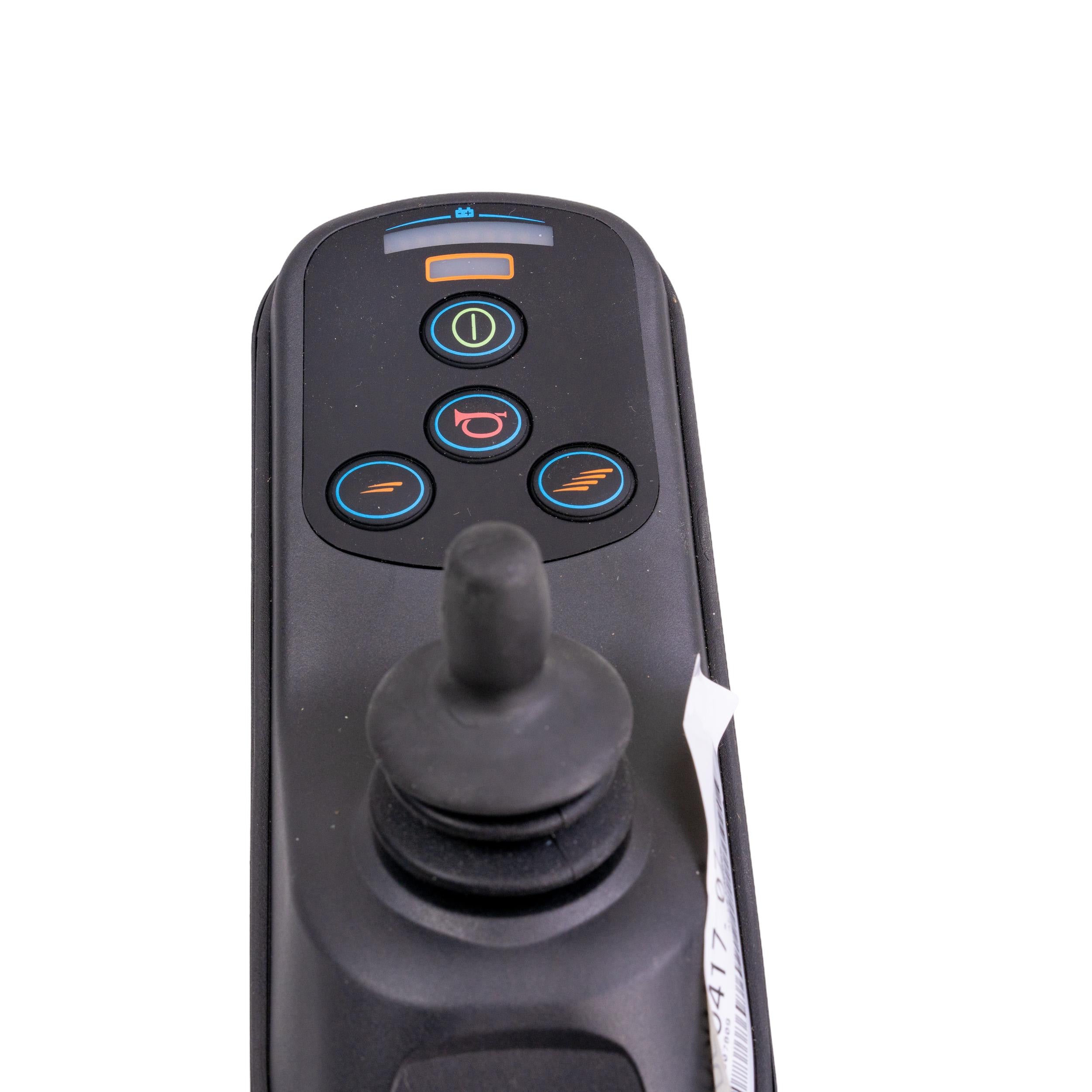 4 Key VSI Joystick Controller for the Hoveround® MPV4®, featuring a black remote with buttons and a stick, designed for precise maneuverability. Ideal for power chair navigation.