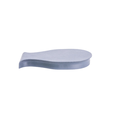 Seat Plug for an Invacare Commode, a grey oval object, designed to fit seamlessly into the commode gap of the Invacare Mariner Rehab Shower Chair, providing a flat, padded, and contoured surface.