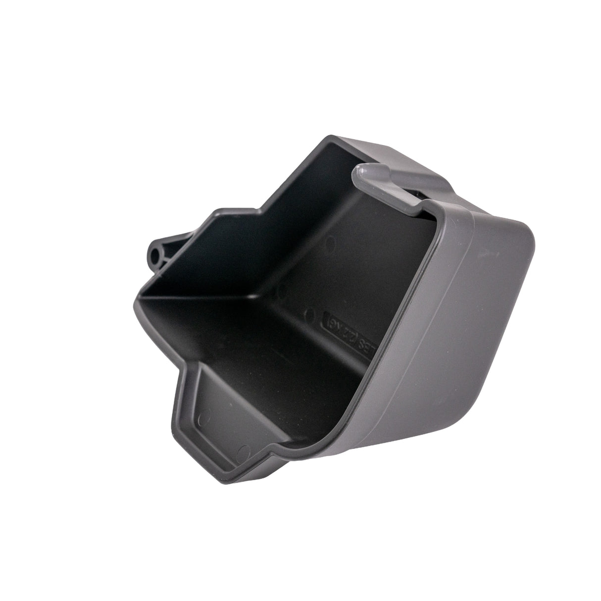 Under Seat Storage Assembly with Seat Plate for Go-Go Elite Traveller, Go-Go Elite Traveller Plus, Go-Go Sport, Go-Go ES, and Go-Go Ultra X, featuring a sturdy black plastic container with a handle.