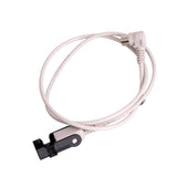 39 Hand Control Extension Cable for Pride Lift Chairs (HARUSHD2456) featuring a white cable with a 5-aperture female connector on one end and a 5-pin male connector with a 90-degree angle on the other end.