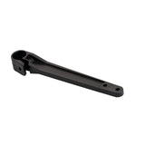 Hemi Pivot Link for the Invacare Tracer SX5 Wheelchair, black plastic tool with a pointy corner, designed for durability and compatibility with the Tracer SX5 model.