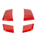 Red Shroud Inserts for the 3-Wheel Go-Go LX (S50LX) with High Capacity Battery Box, featuring vivid red shroud panels and components of the scooter's battery box assembly.