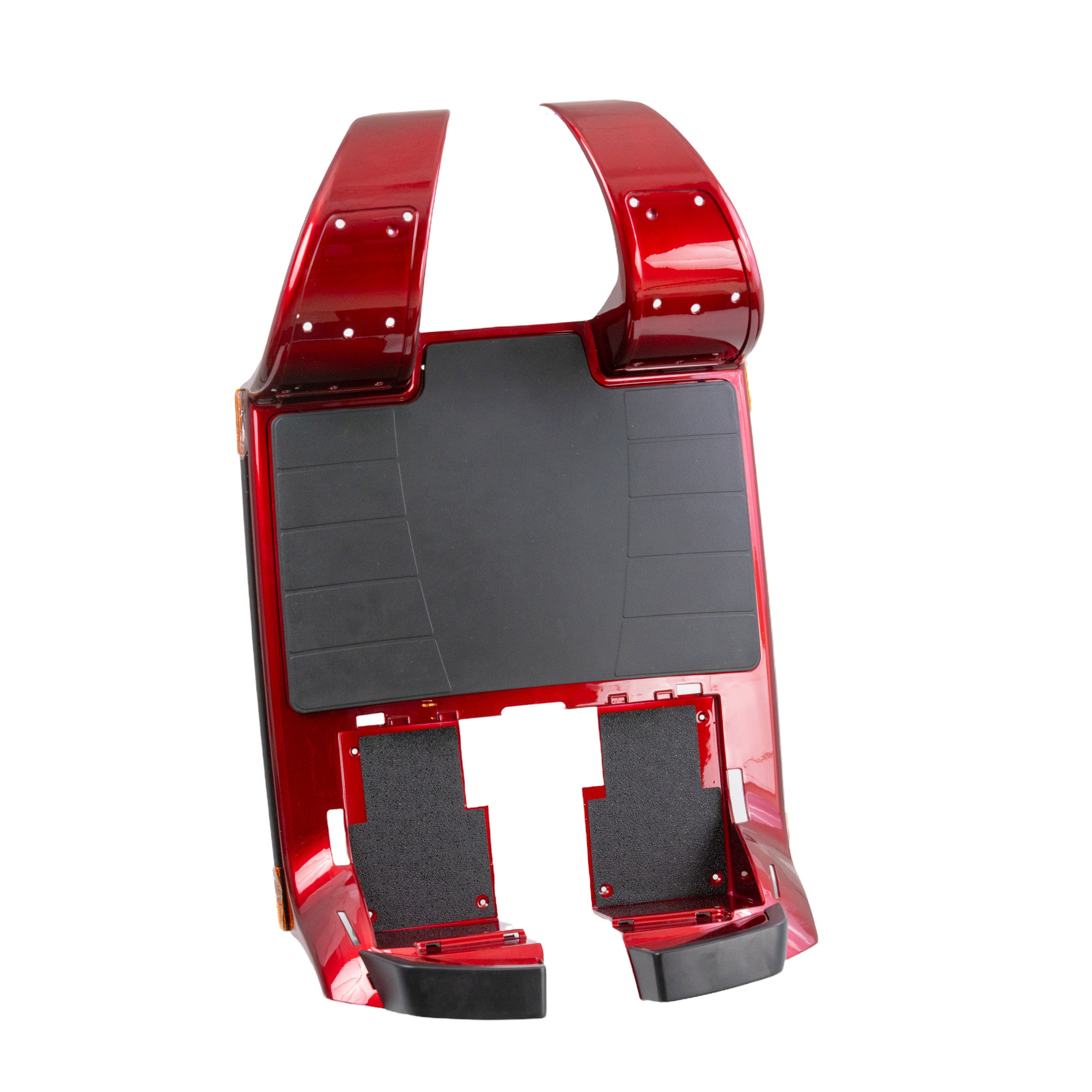 Red Front Shroud Cover for the Pride Victory 9 (SC609/SC609PS/SC709), featuring a sleek metal design with a black base and cover, shown in close-up detail.